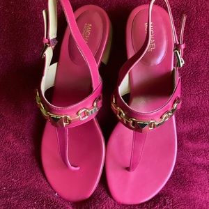 MK pink sandals